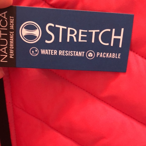 Nautica Women’s hooded stretch packable puffer coat. Large Brand new with tags - Picture 3 of 9